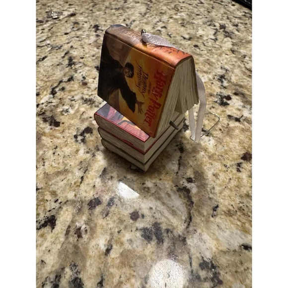 Hallmark Harry Potter Stacked Books with Wand Christmas Ornament, 2.23 x 2.75 - Picture 2 of 5
